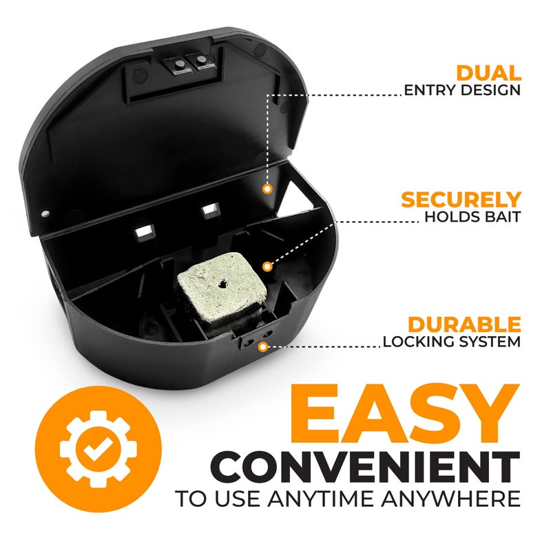 Ven-Trap Mouse Bait Station 8-Pack â€“ Tamper-Resistant Rodent Control Boxes with Security Key, Child & Pet Safe, Indoor/Outdoor Reusable Mouse Trap for Home, Garage, Basement, Pest Deterrent - Image 2